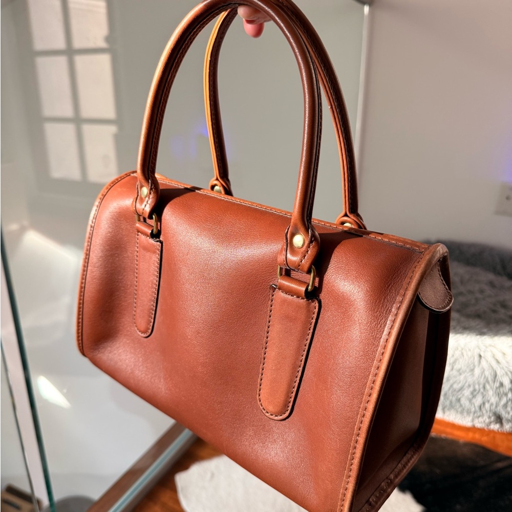 Vintage Coach Brown Leather Handbag